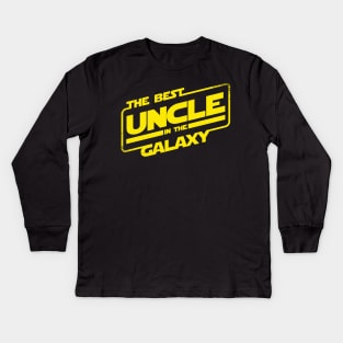 The Best Uncle in the Galaxy Gift For Uncle And Dad Kids Long Sleeve T-Shirt